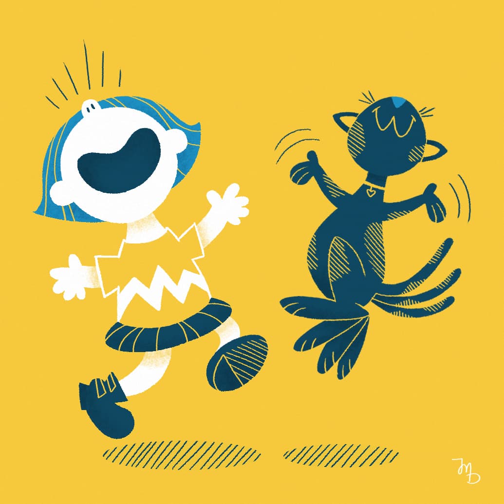 Like Charlie & Snoopy, Serenity & I had our own happy dance!
