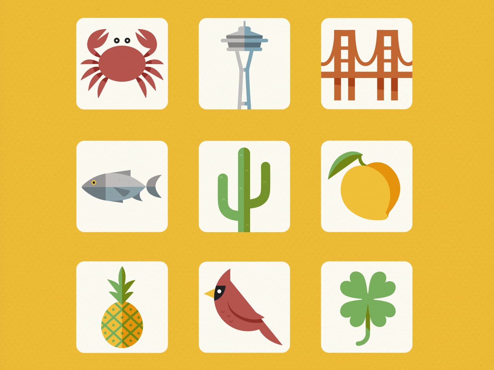 State icons for Words With Friends
