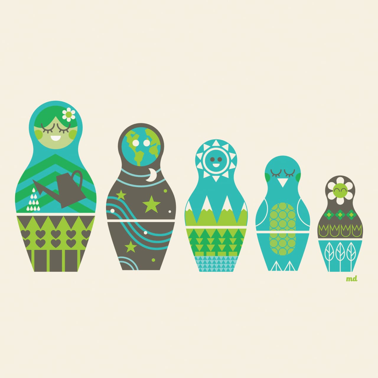 Cuz nesting dolls are fun to design! Happy Earth Day!