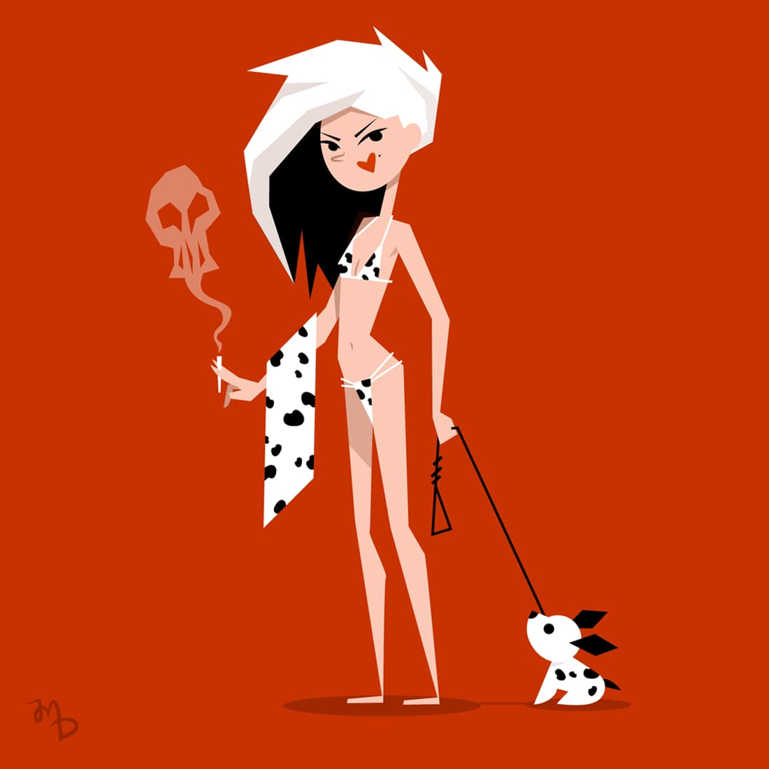 Cruella de Vile on her way to the beach. #cruelladevile #sketchdailies