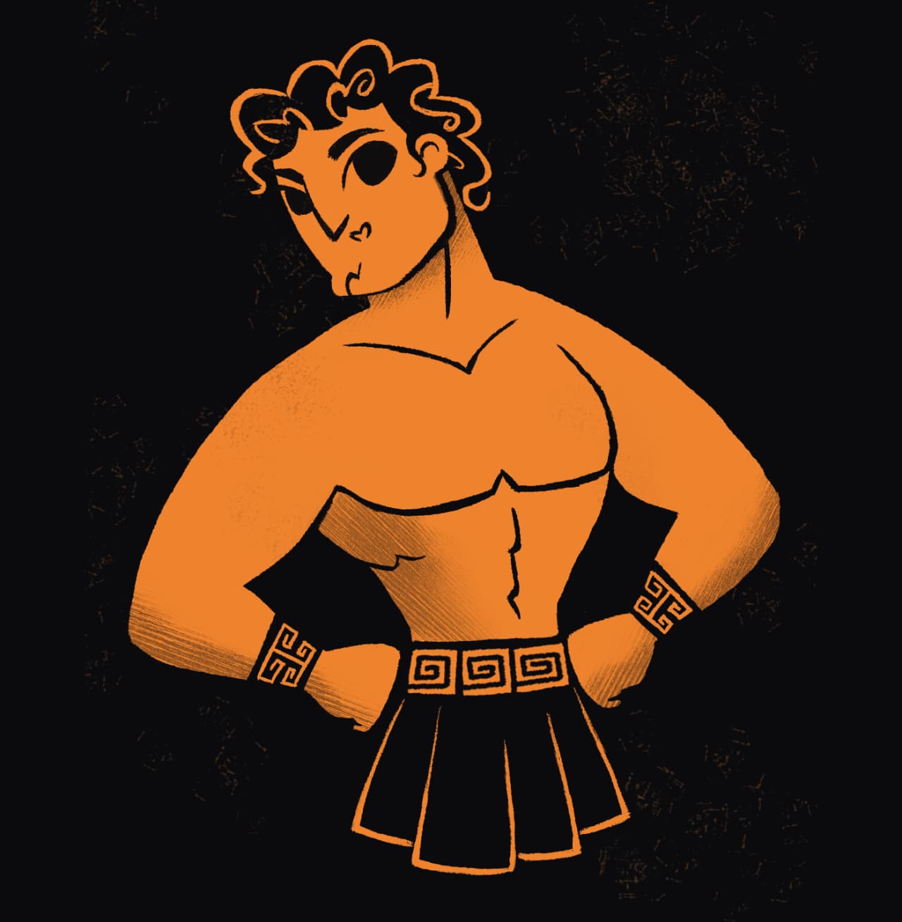 Hercules! Inspired by Greek pottery. #hercules #sketchdailies